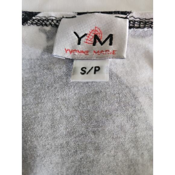Yvonne Marie Womens Blouse Multicolor Size PS Polyester Blend Stretch 3/4 Sleeve - Picture 5 of 12